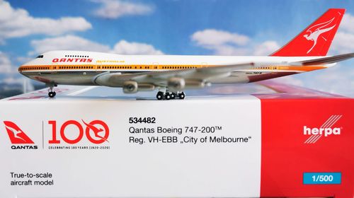 1/500 Qantas Boeing 747-200 Centenary Series VH-EBB "City of Melbourne"