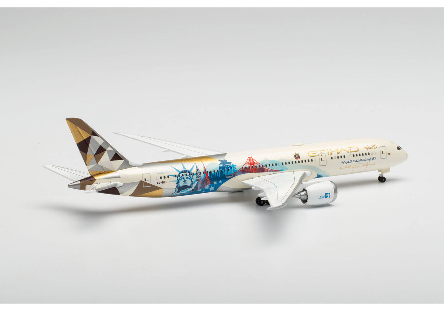 1/500 Etihad Airways Boeing 787-9 Dreamliner A6-BLE "Choose the USA"