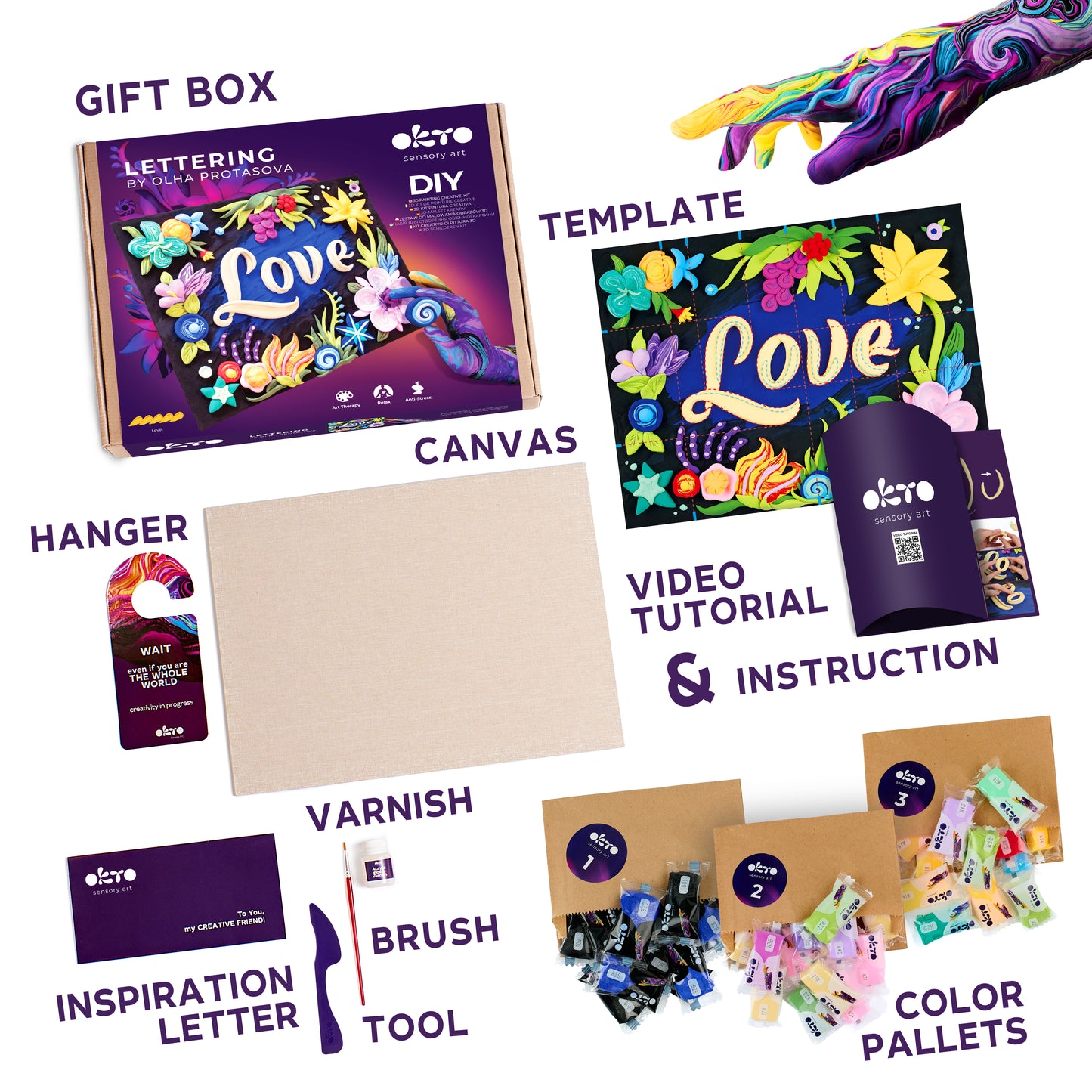 image3_DIY 3D Painting Lettering Kit - Love