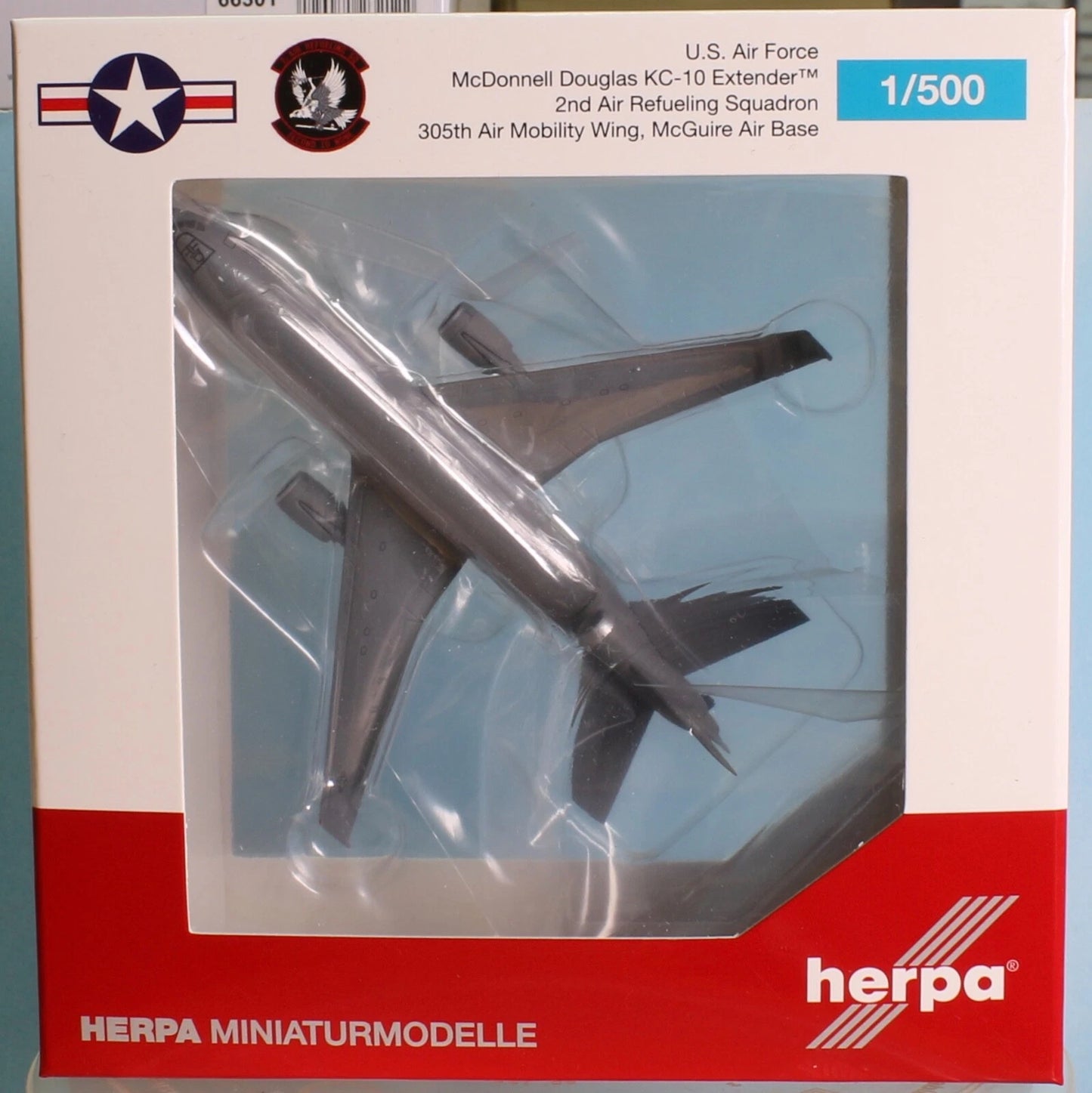 1/500 U.S. Air Force McDonnell Douglas KC-10 Extender 2nd Air Refueling Squadron 305th Air Mobility Wing McGuire Air Base 84-0188