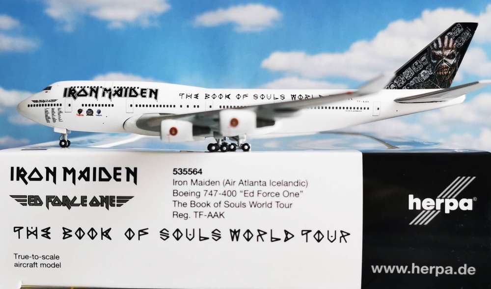 1/500 Iron Maiden (Air Atlanta Icelandic) Boeing 747-400 "Ed Force One" The Book of Souls World Tour 2016 TF-AAK