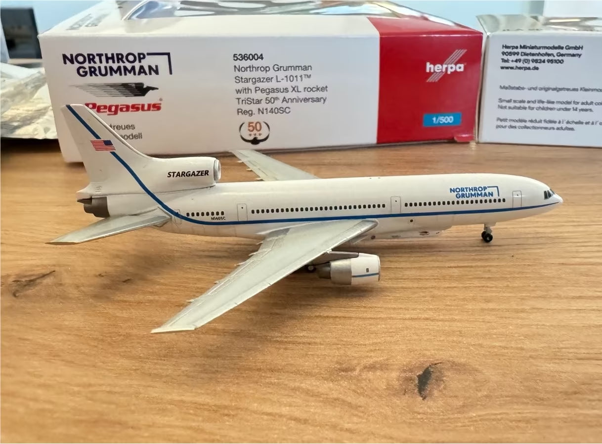1/500 Northrop Grumman Lockheed "Stargazer" L-1011-100 with Pegasus XL Rocket TriStar 50th Anniversary N140SC