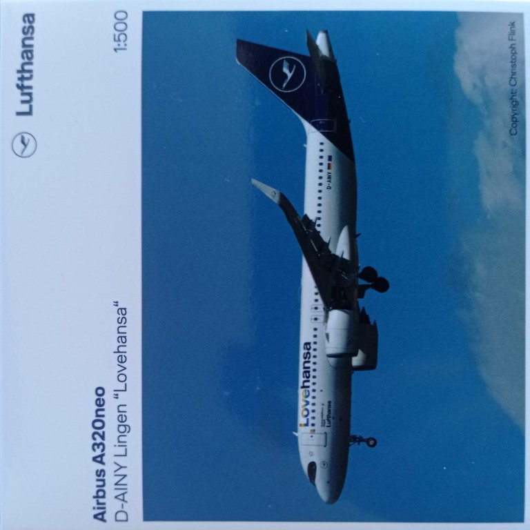 1/500 Lufthansa Airbus A320neo "Lovehansa" D-AINY "Lingen"