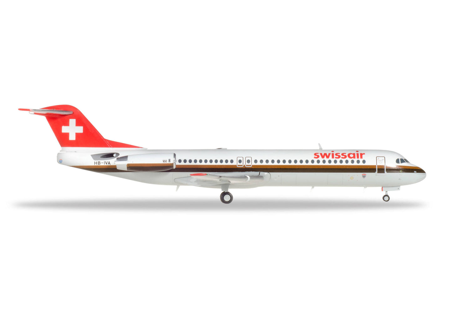 1200 Swissair Fokker 100 HB-IVA "Aarau"