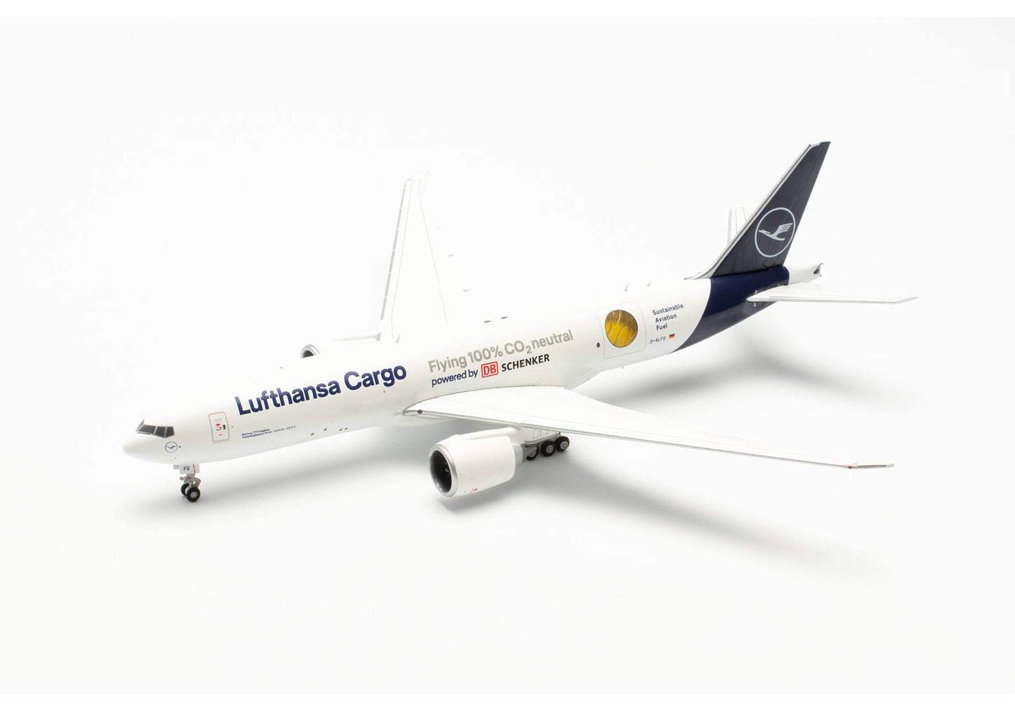 1/400 Lufthansa Cargo Boeing 777F "Sustainable Fuel Powered by DB Schenker" D-ALFG "Annyeonghaseyo Korea"
