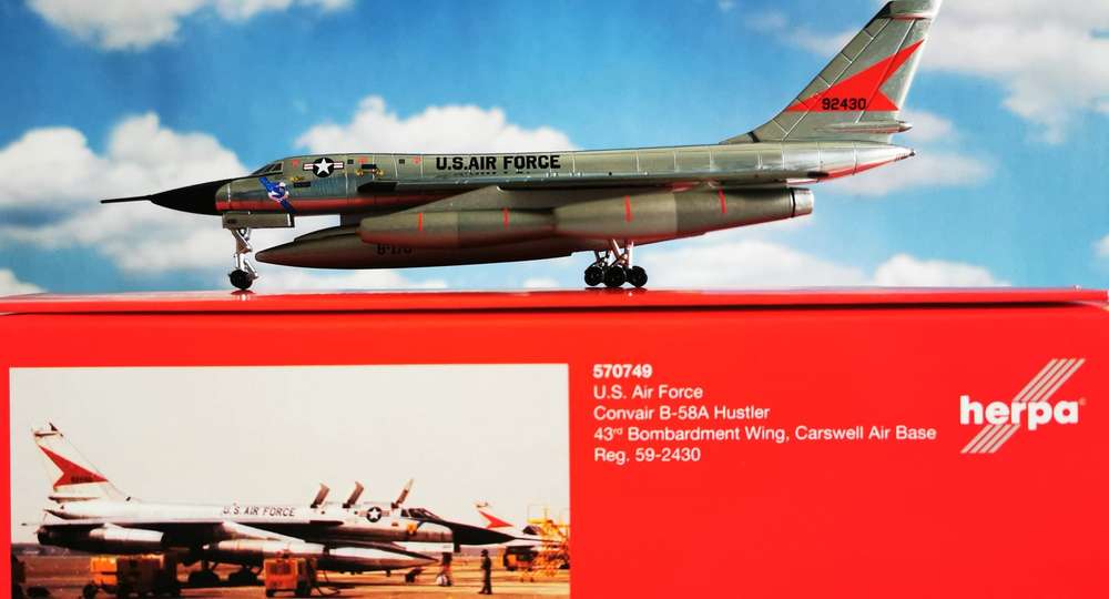 1200 U.S. Air Force Convair B-58A Hustler 43rd Bombardment Wing Carswell Air Base 59-2430