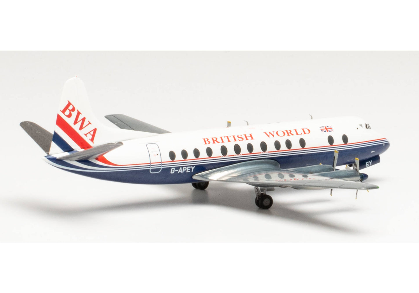1/200 British World Airlines Vickers Viscount 800 25th Anniversary Last Viscount Passenger Flight G-APEY