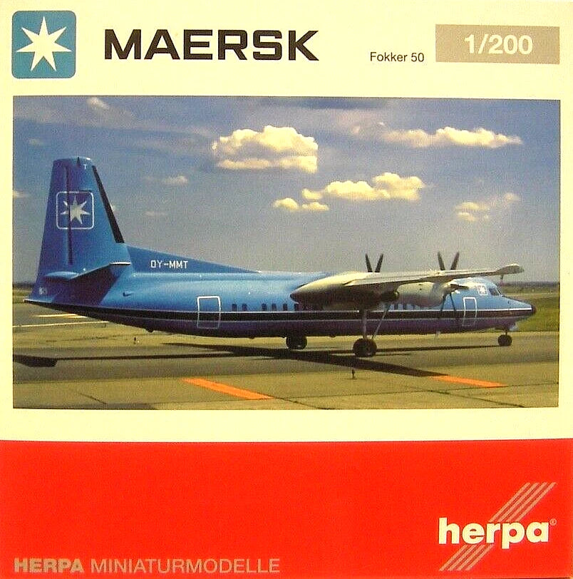 1/200 Maersk Air Fokker 50 OY-MMT