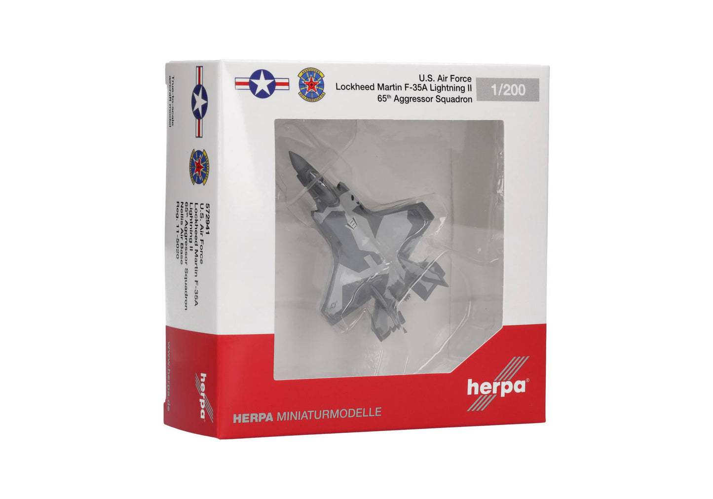 1/200 U.S. Air Force Lockheed Martin F-35A Lightning II 65th Aggressor Squadron Nellis Air Base 11-5020