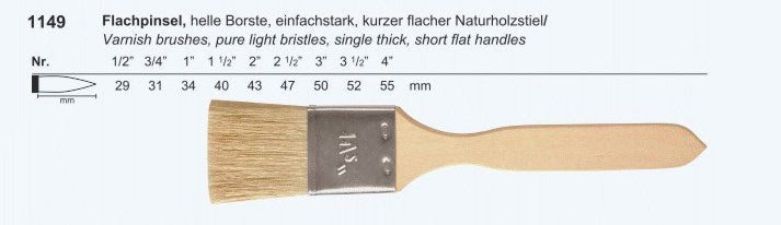 Flat Light Bristle Varnish Brush 21/2
