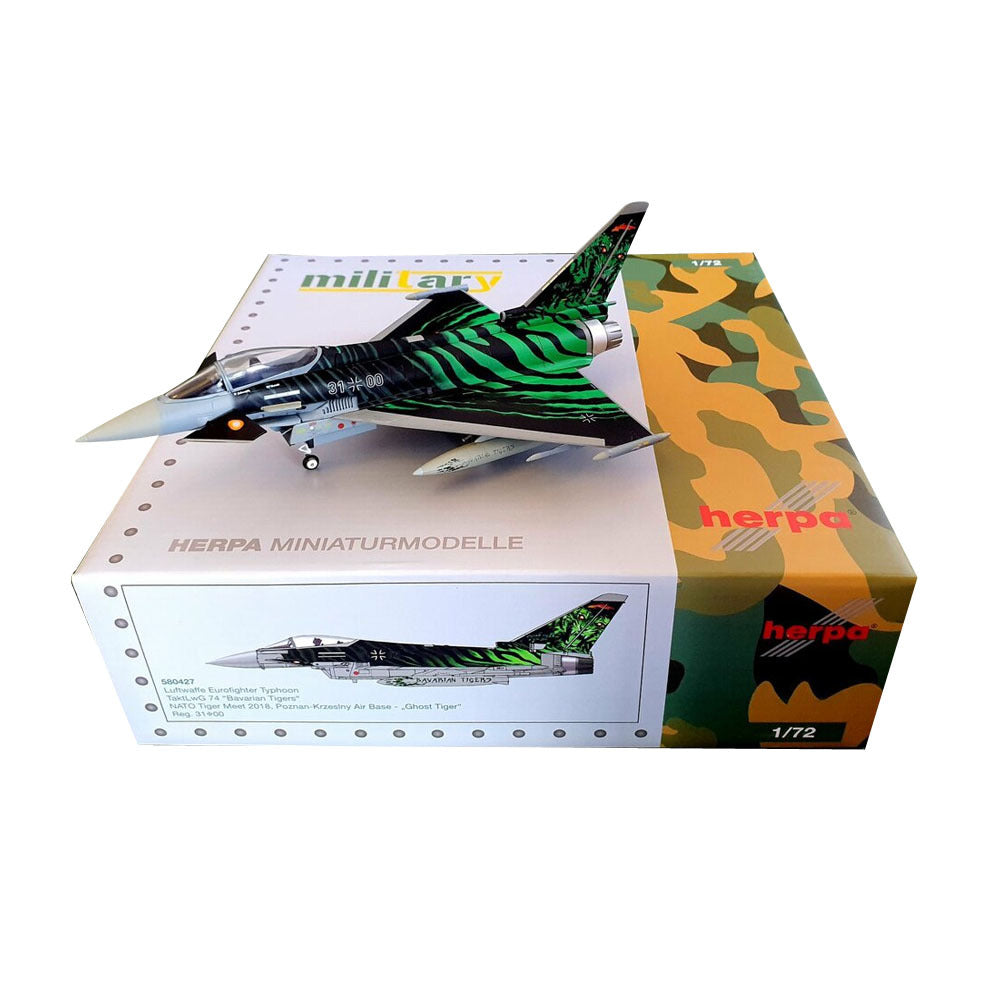 1/72 Luftwaffe Eurofighter Typhoon TaktLwG 74 NATO Tiger Meet 2018 Poznan-Krzeslny Air Base "Ghost Tiger" 31+00