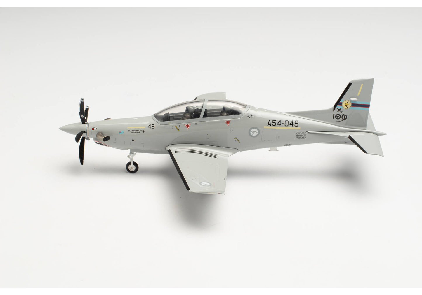 1/72 Royal Australian Air Force Pilatus PC-21 with RAAF 100 Centenary Decal No.4 Squadron RAAF Base Williamtown A54-048