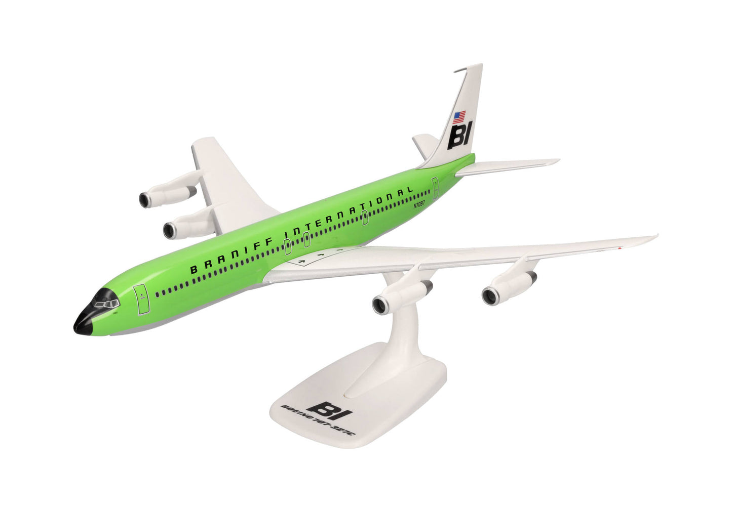 1/144 SNAP FIT Braniff International Boeing 707-320 Solid Lime Green N7097