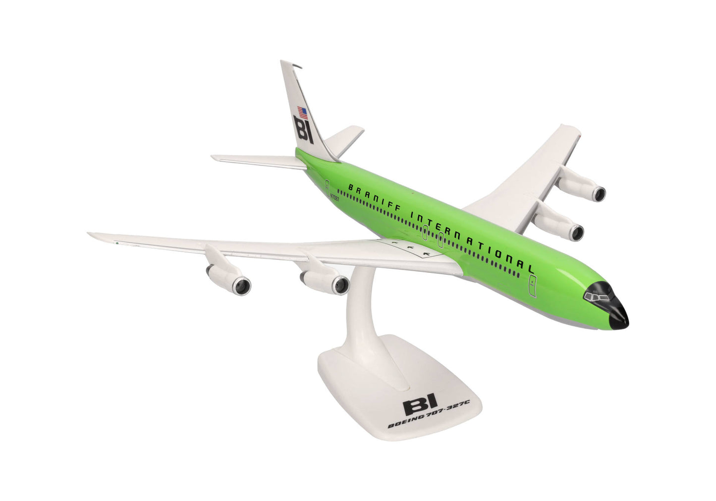1/144 SNAP FIT Braniff International Boeing 707-320 Solid Lime Green N7097