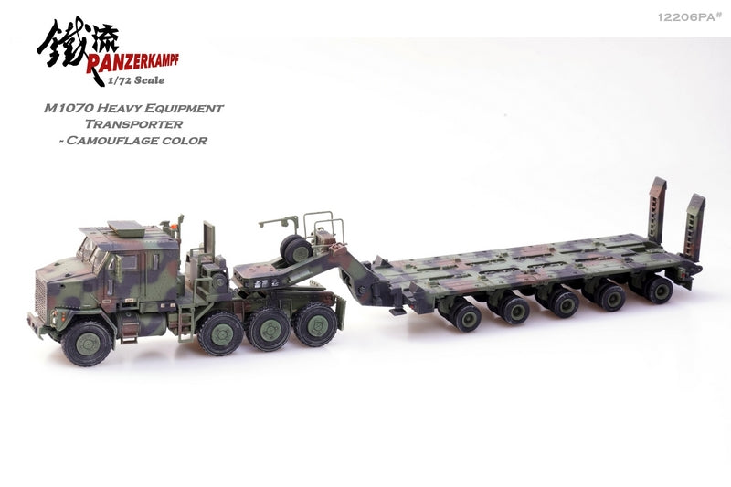 Panzerkampf 1/72 US Oshkosh M1070 Heavy Equipment Transporter with M1000 Trailer Green Camouflage