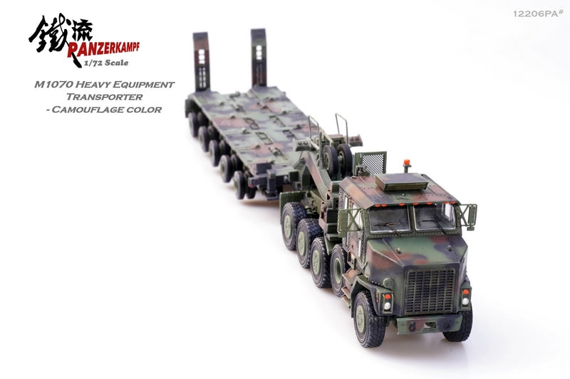 Panzerkampf 1/72 US Oshkosh M1070 Heavy Equipment Transporter with M1000 Trailer Green Camouflage
