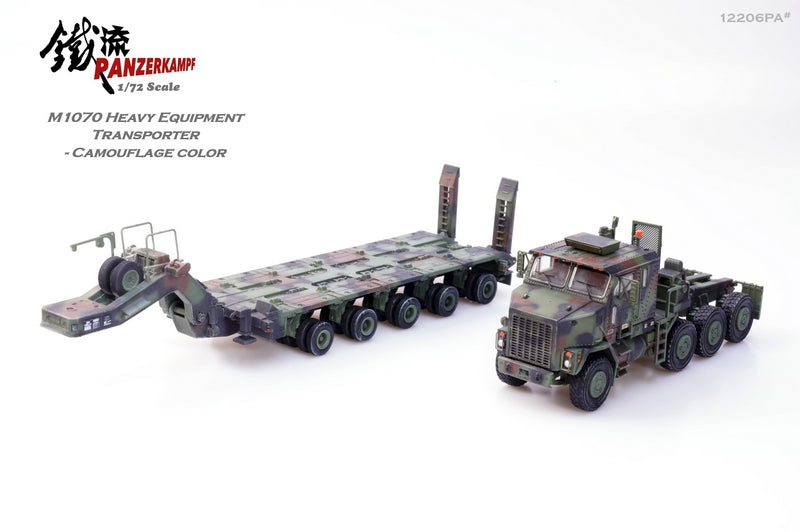 Panzerkampf 1/72 US Oshkosh M1070 Heavy Equipment Transporter with M1000 Trailer Green Camouflage