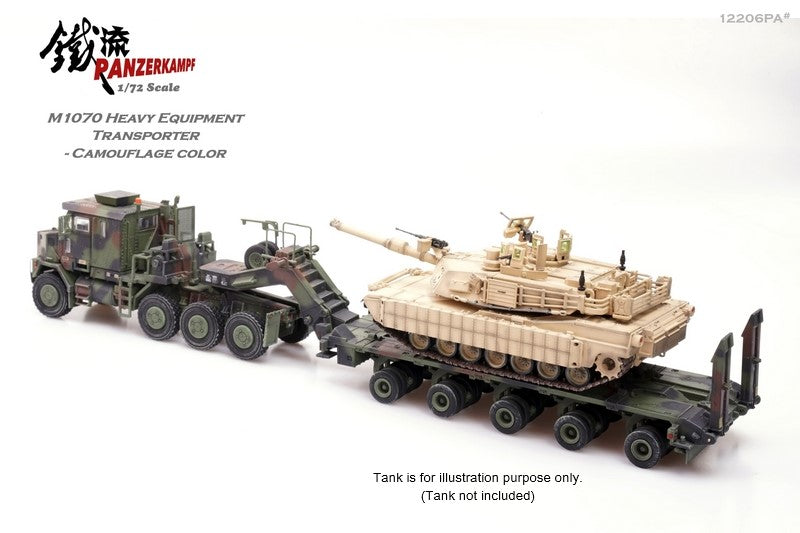 Panzerkampf 1/72 US Oshkosh M1070 Heavy Equipment Transporter with M1000 Trailer Green Camouflage