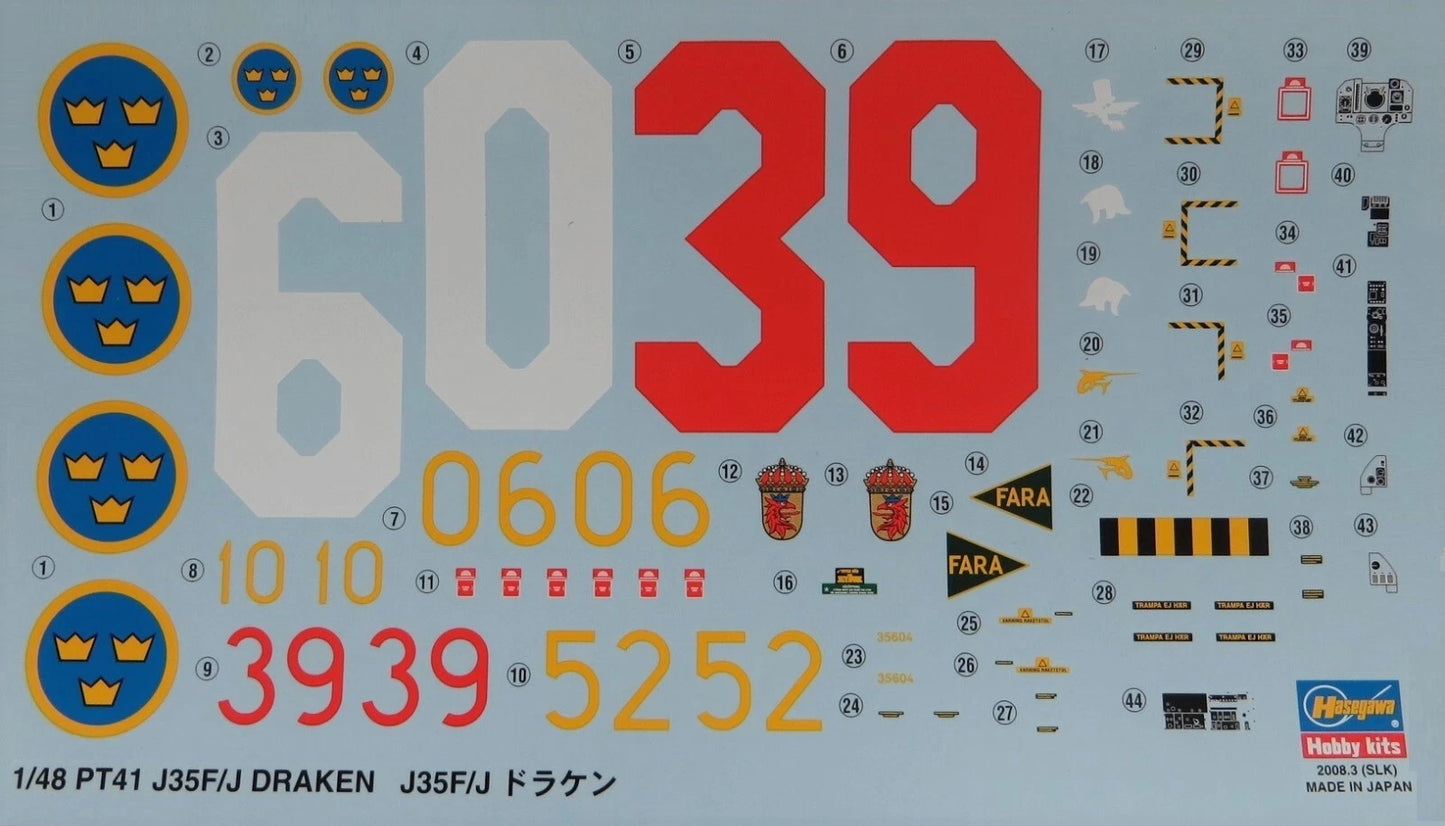 1/48 J35F/J DRAKEN (Swedish Air Force Interceptor)