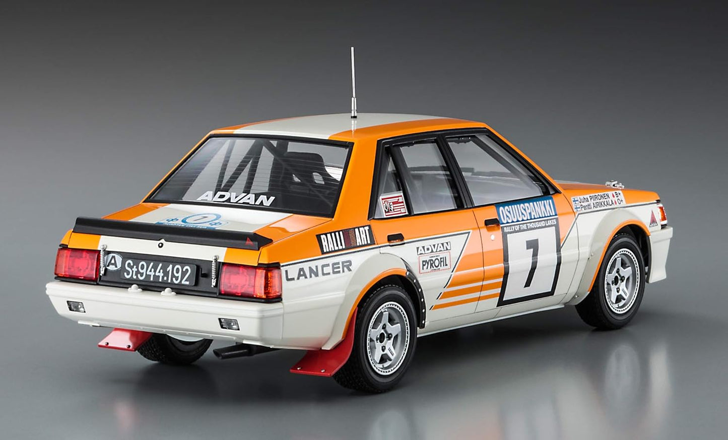 1/24 MITSUBISHI LANCER EX 2000 TURBO 1982 1000 LAKES RALLY