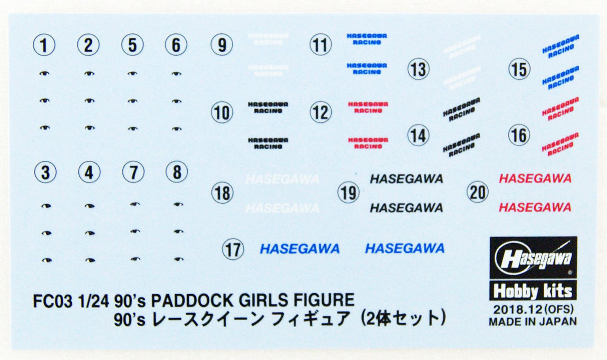 1/24 90's PADDOCK GIRLS FIGURE 2Kits