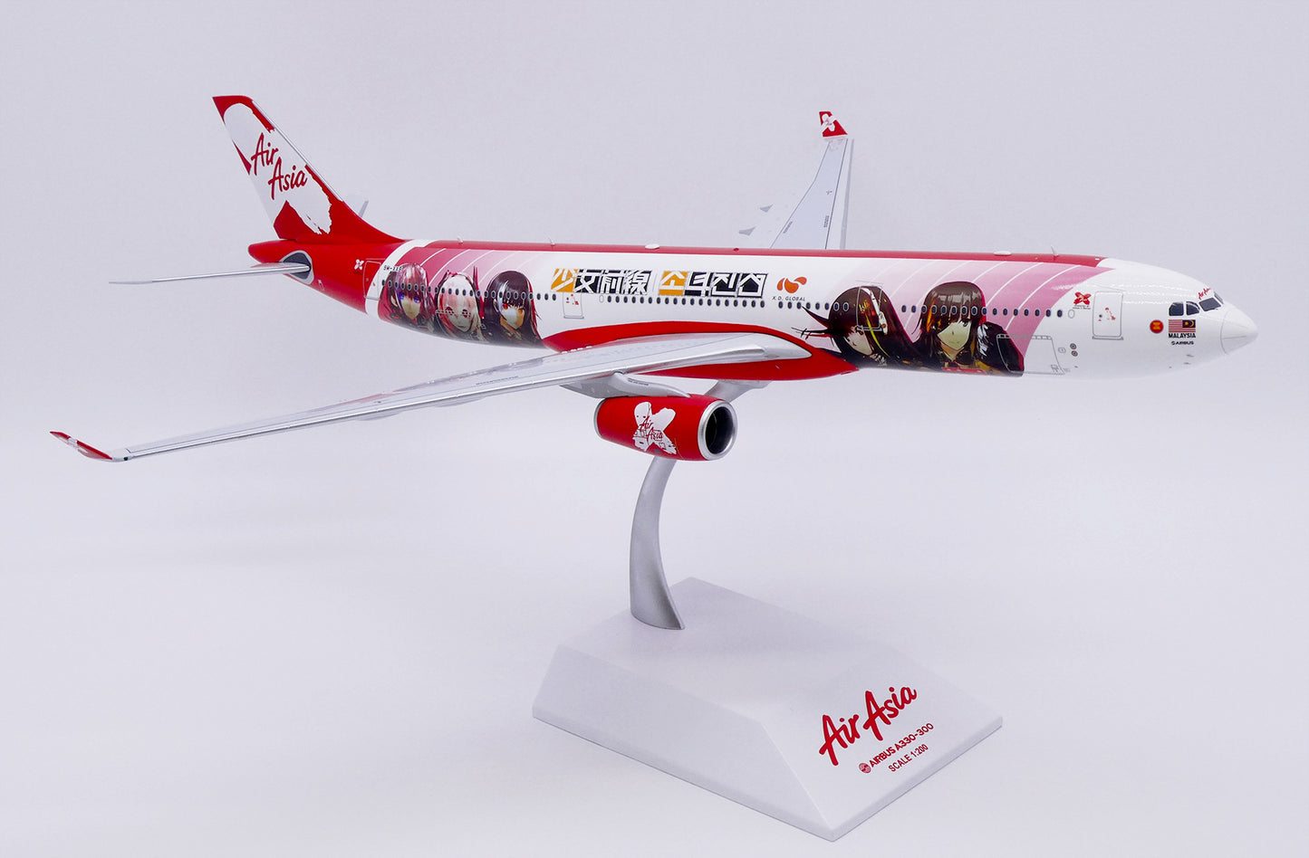 1/200 Air Asia X Airbus A330-300 "Girls' Frontline" Reg: 9M-XXB with Stand