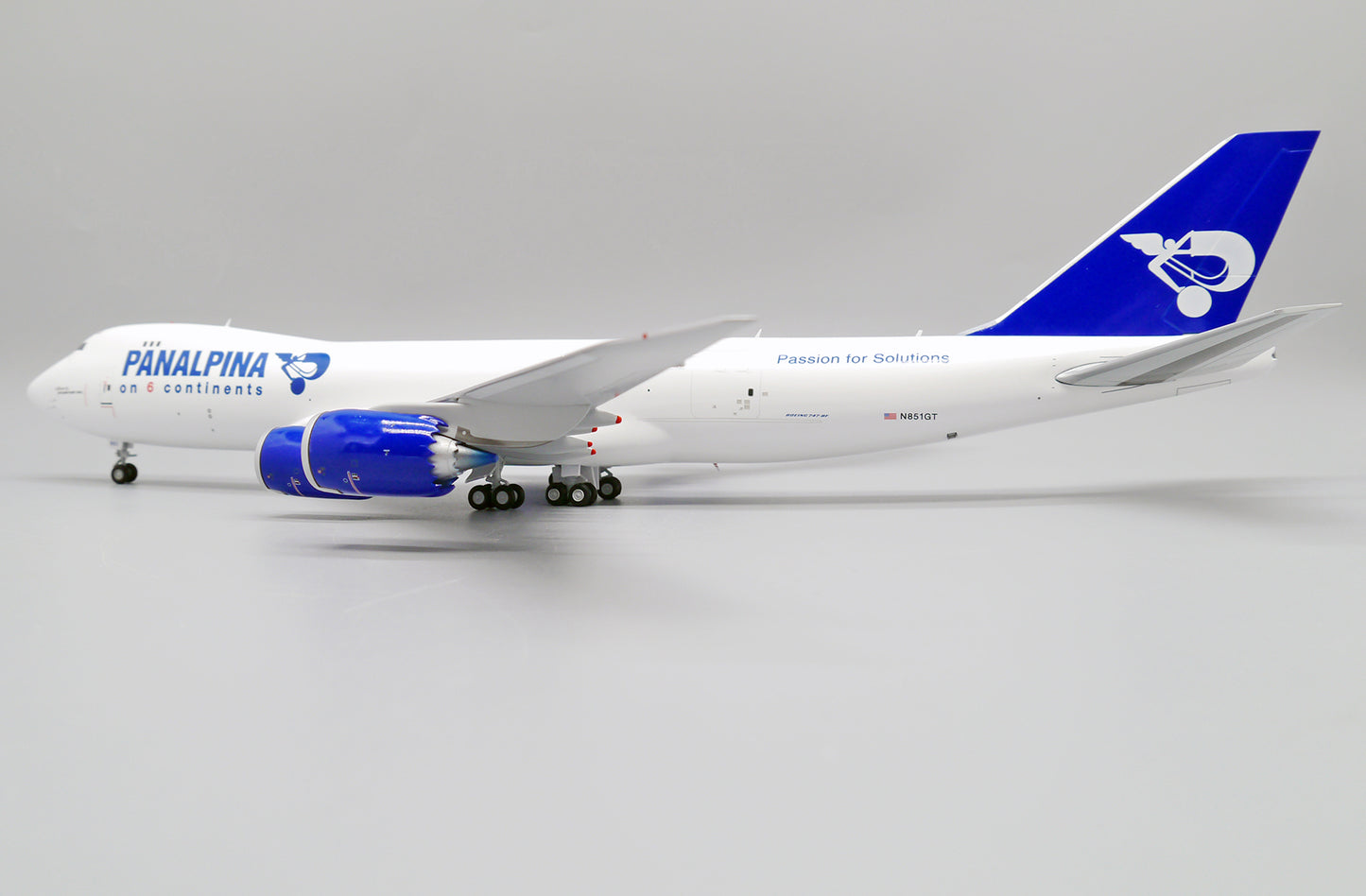 1/200 Panalpina Boeing 747-8F Reg: N851GT with Stand