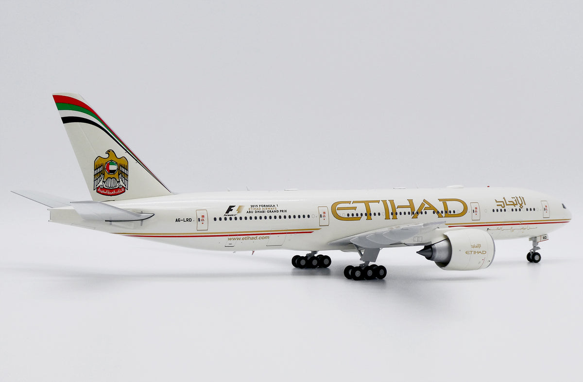1/200 Etihad Airways Boeing 777-200LR "2015 Formula 1" Reg: A6-LRD with Stand