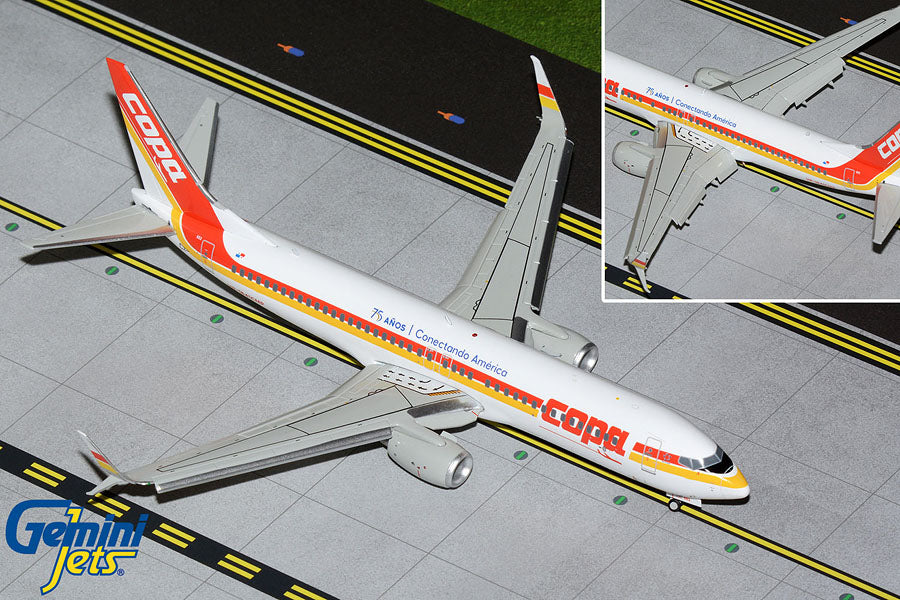 1/200 Copa Airlines B737-800S 75th Anniversary Retro Livery Flaps Down