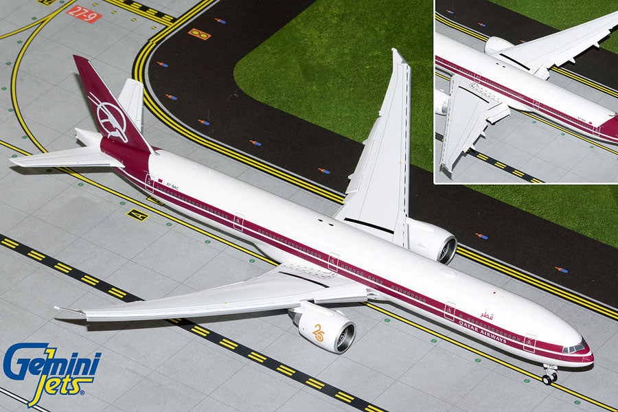 1/200 Qatar Airways B777-300ER A7-BAC (25th Anniversary Retro Livery, Flaps)
