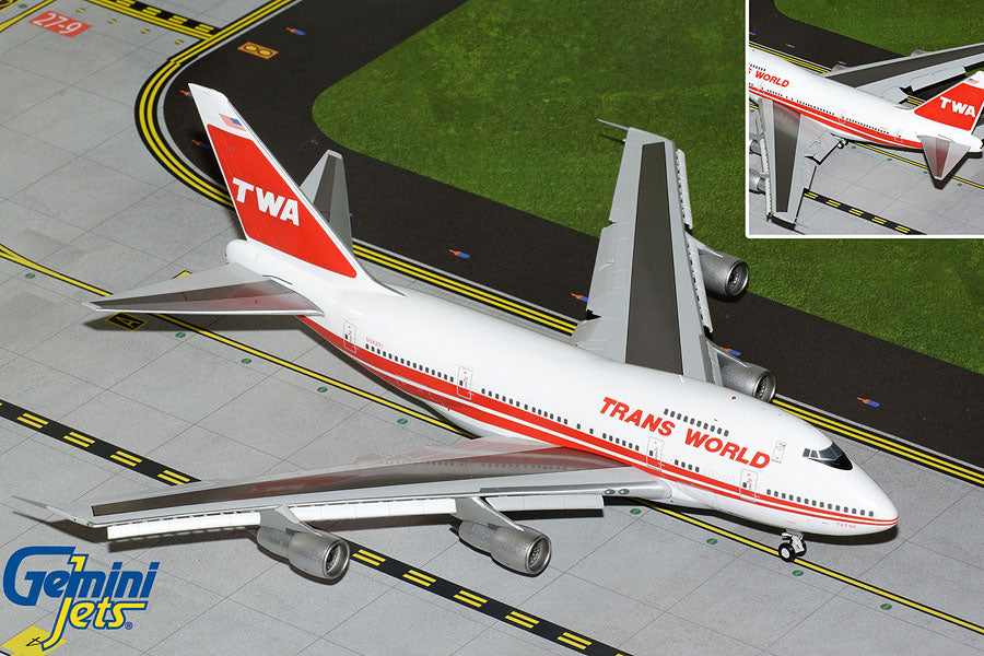 1/200 Trans World Airlines (TWA) B747-SP N58201 "Boston Express" Flaps Down