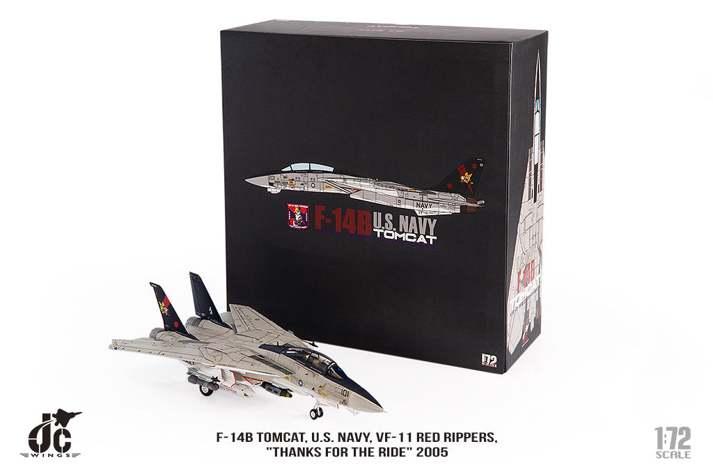 1/72 F14B Tomcat U.S. NAVY VF11 Red Rippers THANKS FOR THE RIDE 2005