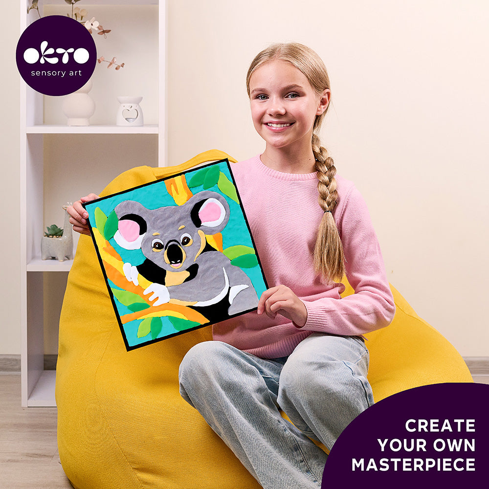 Coloring with Clay Set by Numbers 29x29cm - Koala