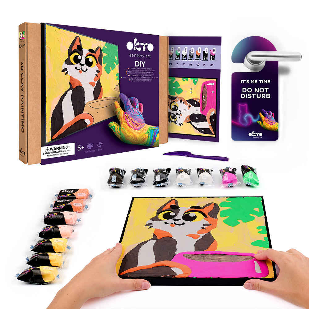 image2_Colouring Clay by Numbers - Funny Cat