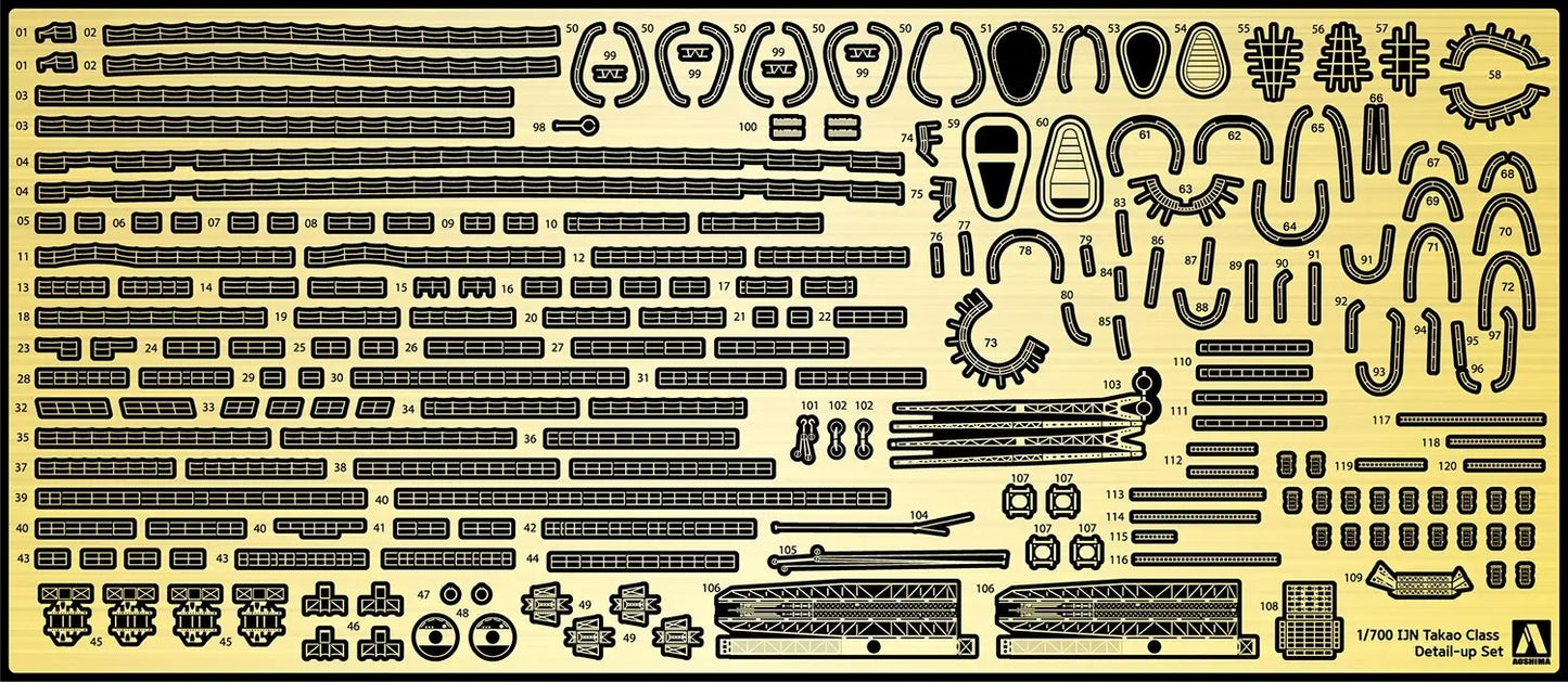 1/700 IJN HEAVY CRUISER TAKAO-CLASS PHOTO-ETCHED SET