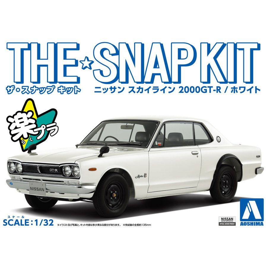 1/32 SNAP NISSAN SKYLINE 2000 GT-R (White)