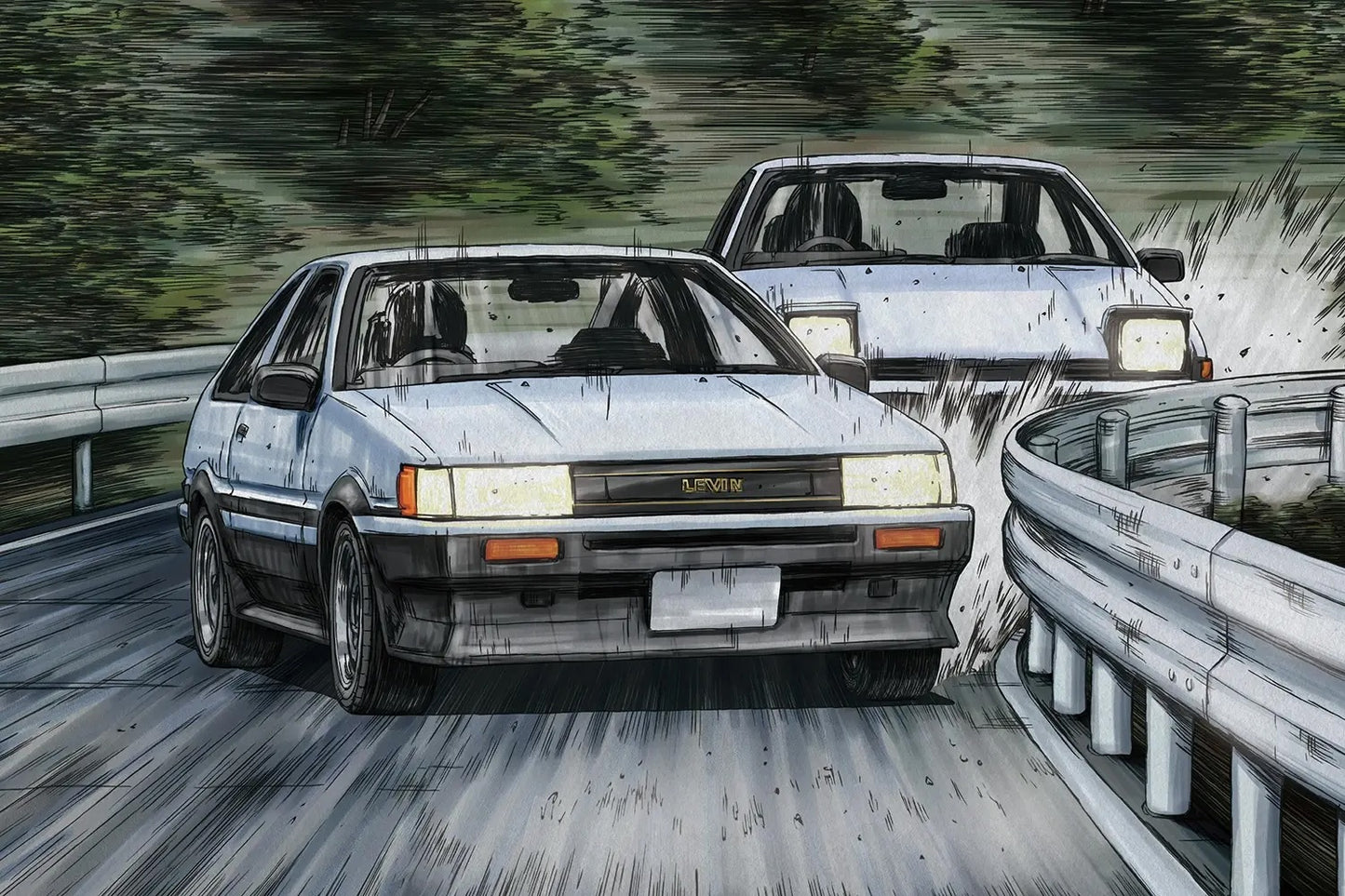 1/24 INITIAL-D AKIYAMA WATARU TOYOTA AE86 LEVIN