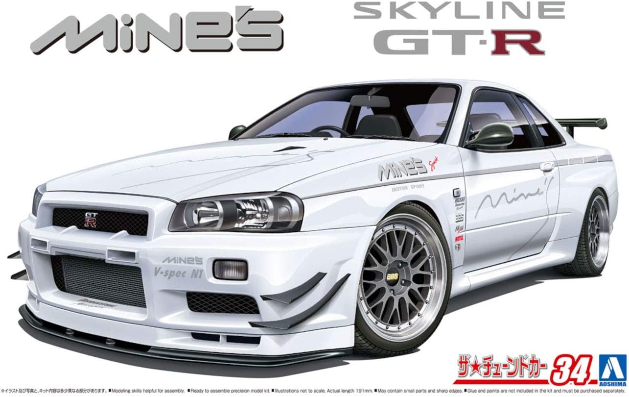 1/24 MINE'S NISSAN BNR34 SKYLINE GT-R '02