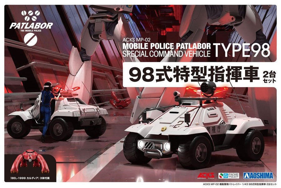 1/43 Mobile Police Patlabor Type 98 Commnad Vehicle 2 Sets