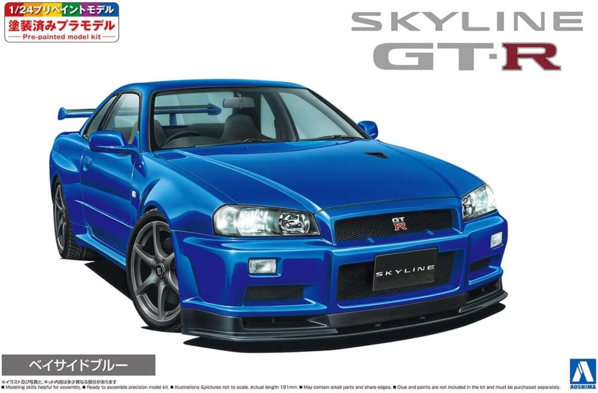 1/24 NISSAN BNR34 SKYLINE GT-R V-Spec II '00 Bayside Blue