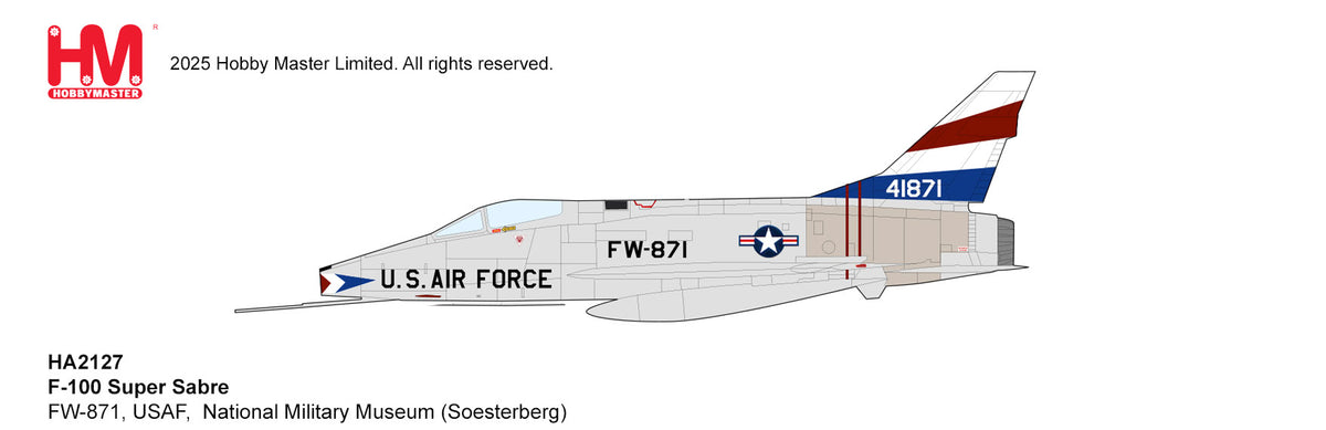 1/72 F-100 Super Sabre FW-871 USAF National Military Museum (Soesterberg)
