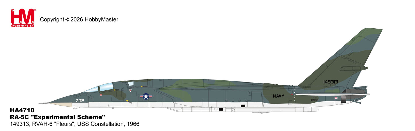 1/72 RA-5C "Experimental Scheme" 149313 RVAH-6 "Fleurs" USS Constellation 1966