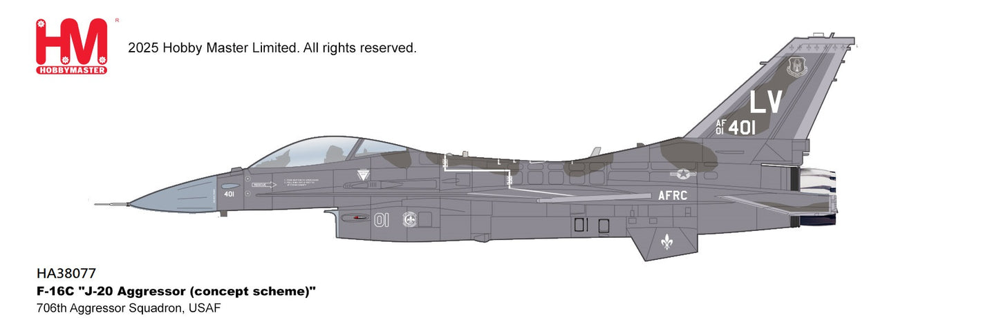 1/72 F-16C "J-20 Aggressor (Concept Scheme)" 706th Aggressor Squadron USAF