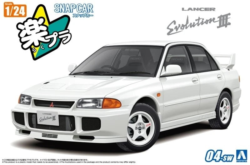 1/24 SNAP CE9A Lancer GSR Evolution III 1995 (Scotia White)