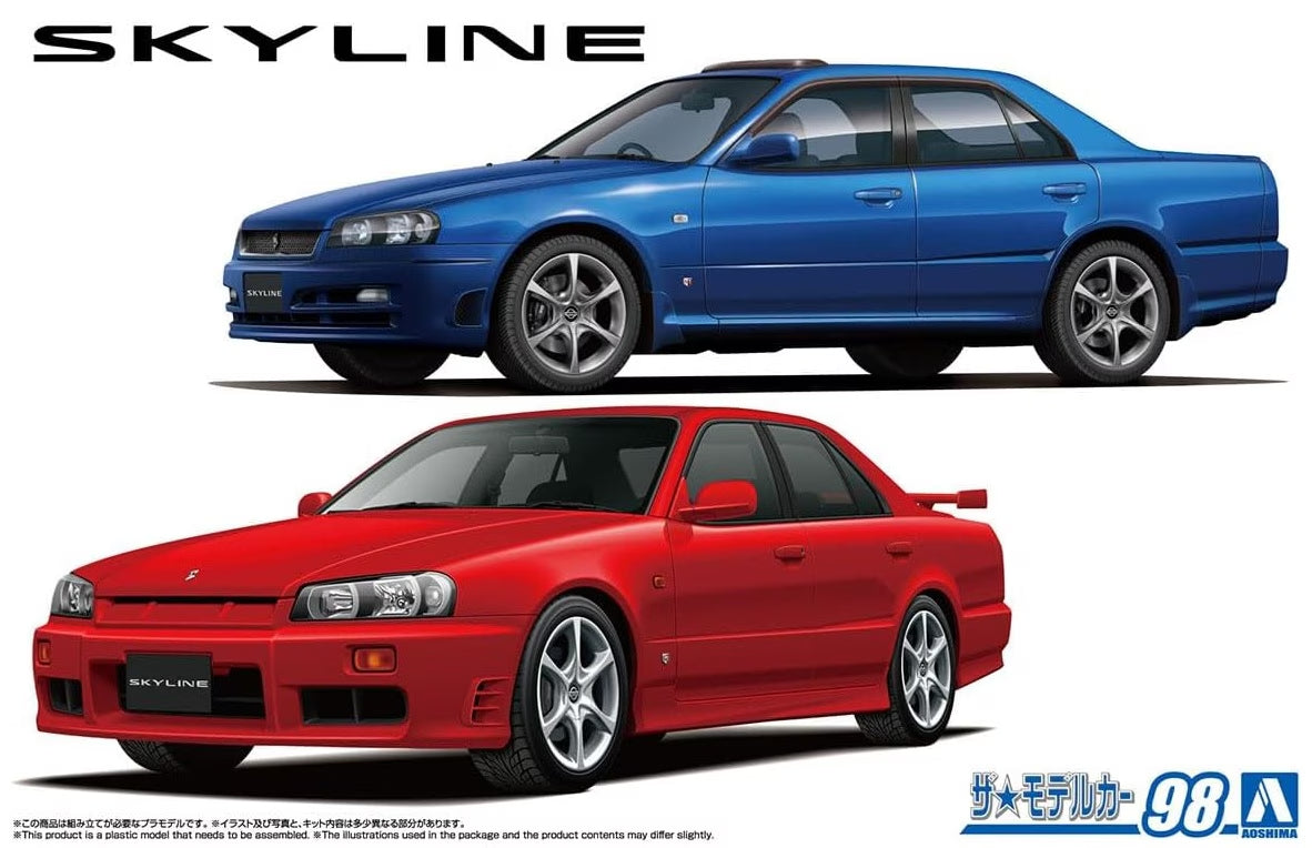 1/24 NISSAN ER34 Skyline 25GT-X TURBO '98 / 25GT TURBO '01