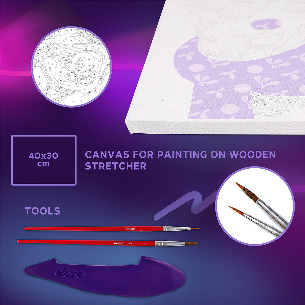 3D Modeling+Painting Kit 30x40cm - Fashion Corgi