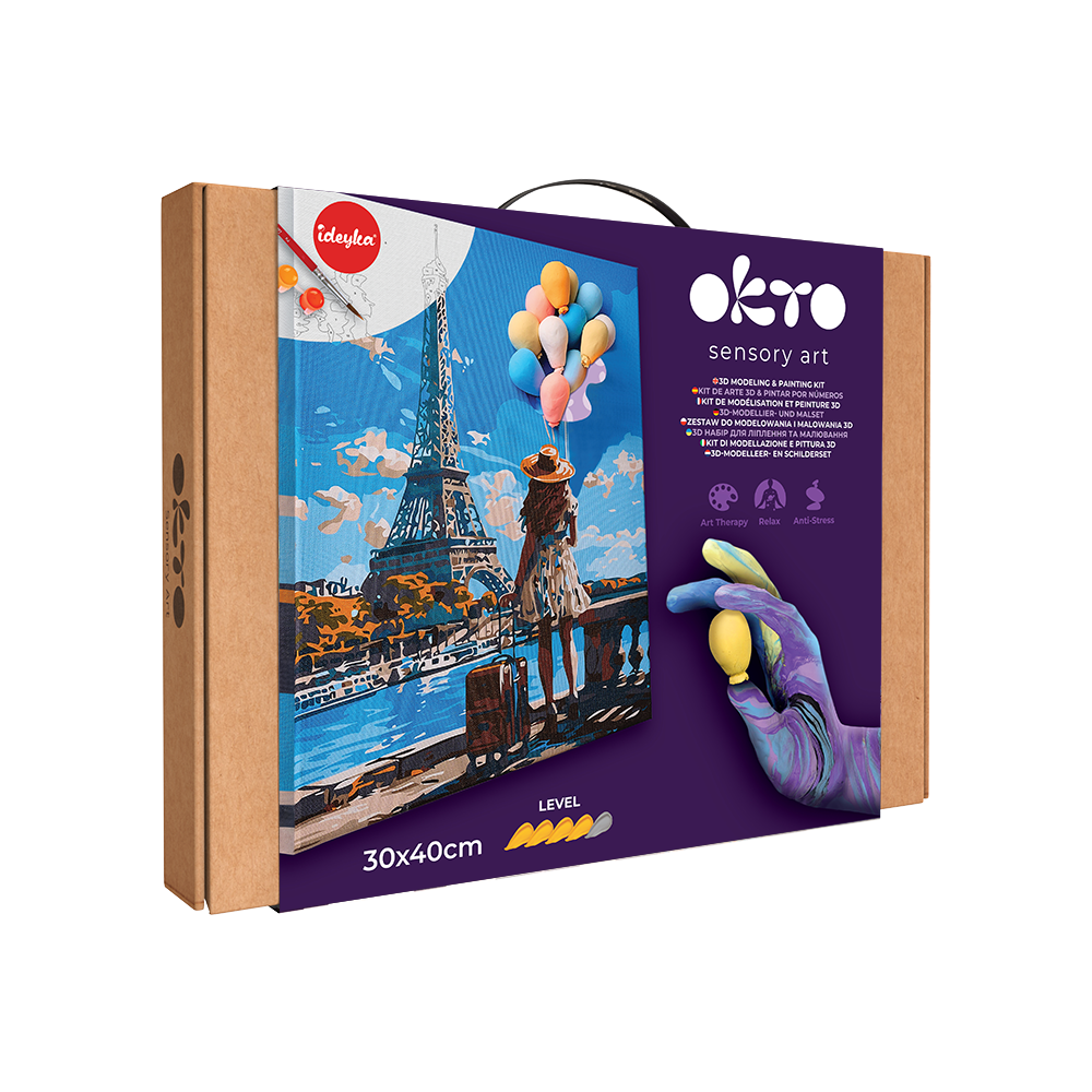 3D Modeling+Painting Kit 30x40cm - Greetings from Paris