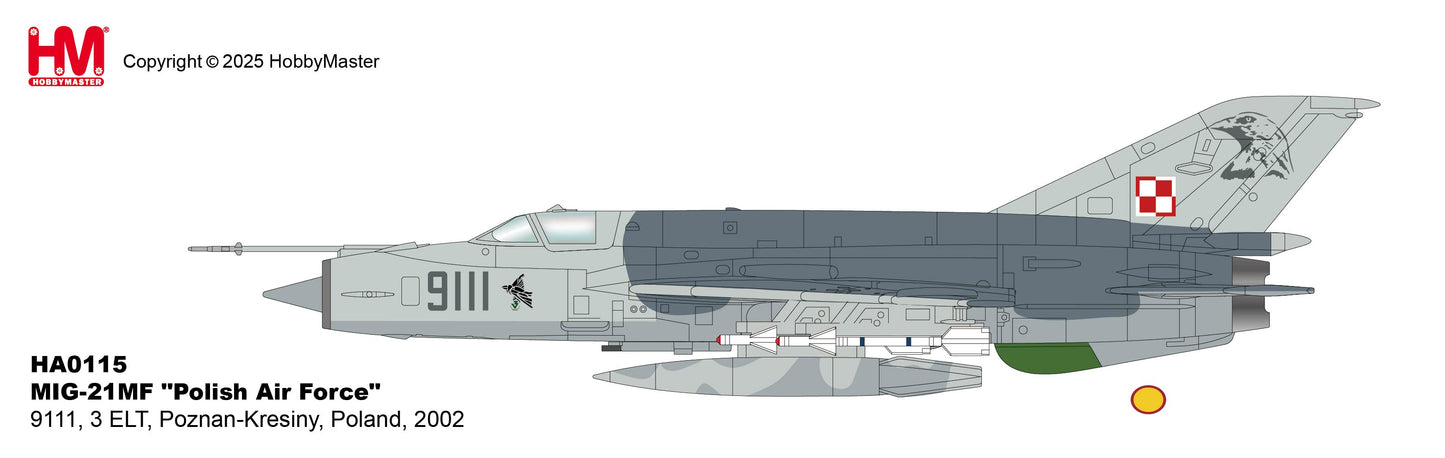 1/72 MIG-21MF "Polish Air Force" 9111 3 ELT Poznan-Kresiny Poland 2002