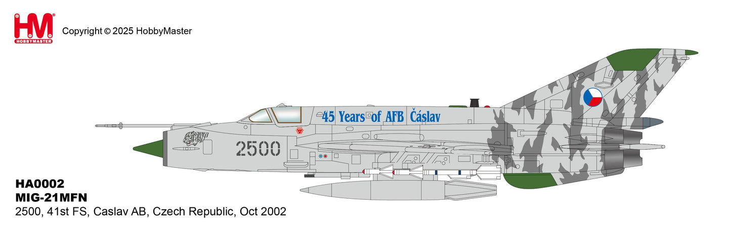 1/72 MIG-21MFN 2500 41st FS Caslav AB Czech Republic Oct 2002