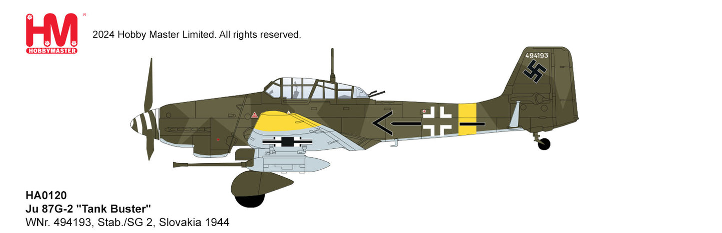 1/72 Ju 87G-2 "Tank Buster" WNr. 494193 Stab./SG 2 Slovakia 1944